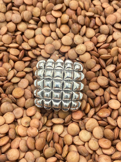 Janice Studded 26mm Sterling Ring - Size 8