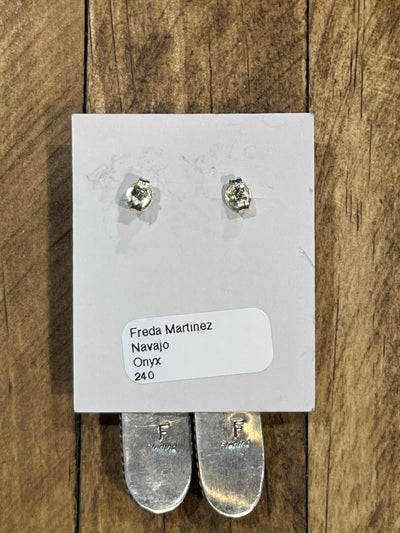 Vella Double Stone Onyx Sterling Earrings - 2.25"