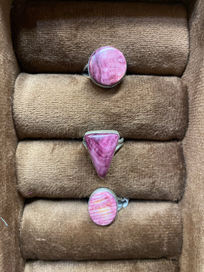 Tulip Sterling Single Stone Purple Spiny Ring