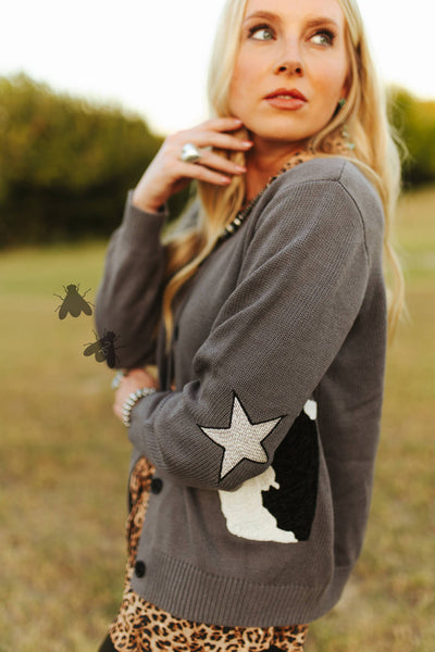 Cattle Cardigan Black Baldy