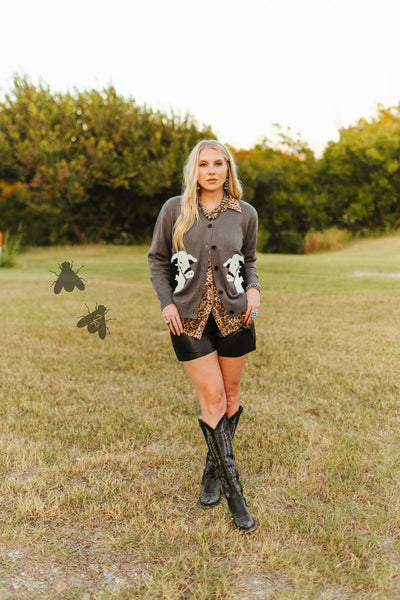 Cattle Cardigan Black Baldy