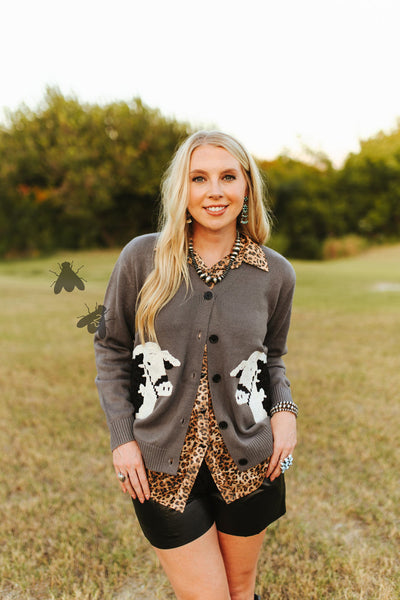 Cattle Cardigan Black Baldy