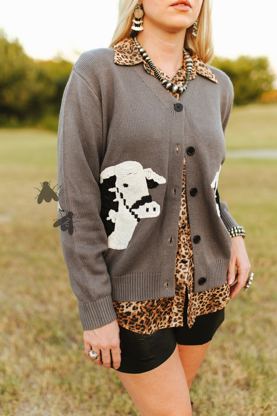 Cattle Cardigan Black Baldy