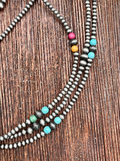 Anvil 4mm Varied Fashion Navajo Necklace - 60"