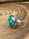 Oceans Deep Sterling Turquoise Ring - size 7.5