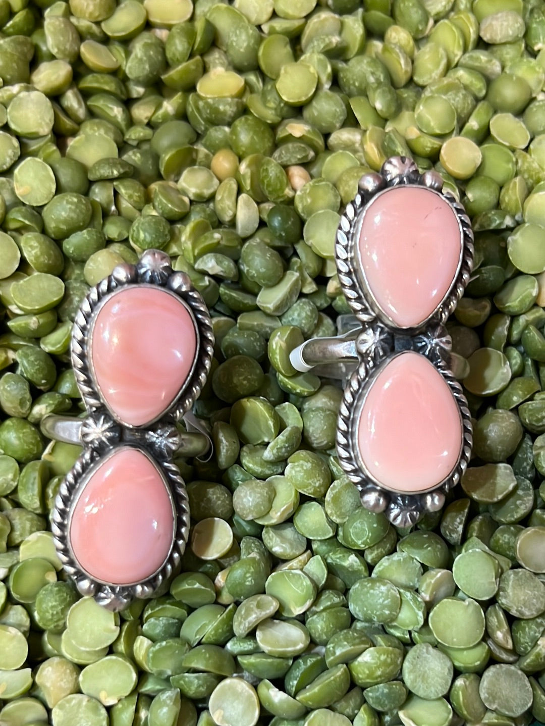 Pink Conch Adjustable Ring