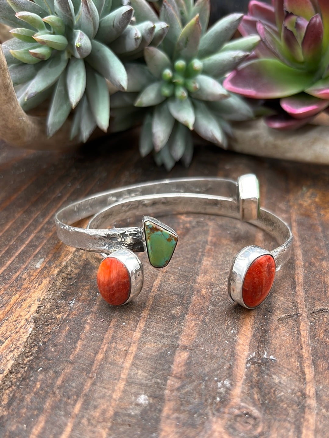 Roll the Dice Double Stone Sterling Cuff