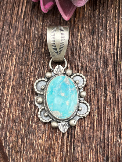 Kennedy White Water Turquoise Sterling Pendants