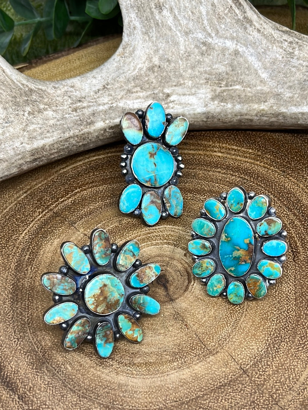 CeCe Sterling Turquoise Cluster Ring