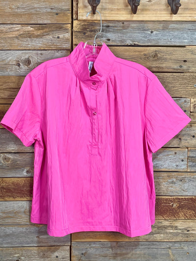 Kendra Standing Collar Short Sleeve Shirt