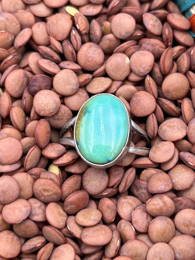 Bindale Sterling Turquoise Single Stone Rings - Size 7