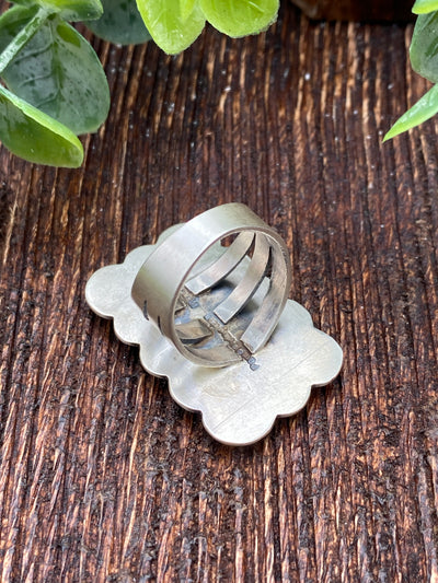 Bubblegum Sterling Pink Dots Ring - size 8