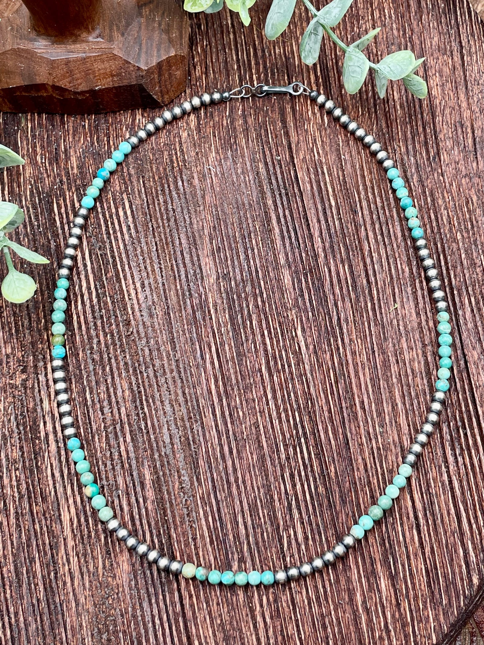 Silver & Turquoise Necklace 18"