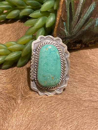 Mulligan Assorted Turquoise Sterling Rings - Adjustable