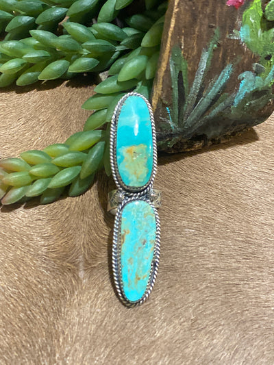 Mulligan Assorted Turquoise Sterling Rings - Adjustable