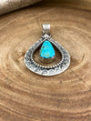 Canyonlands Sterling Turquoise Double Teardrop Pendant