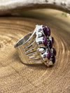 Capricorn Sterling Purple Spiny Flower Ring