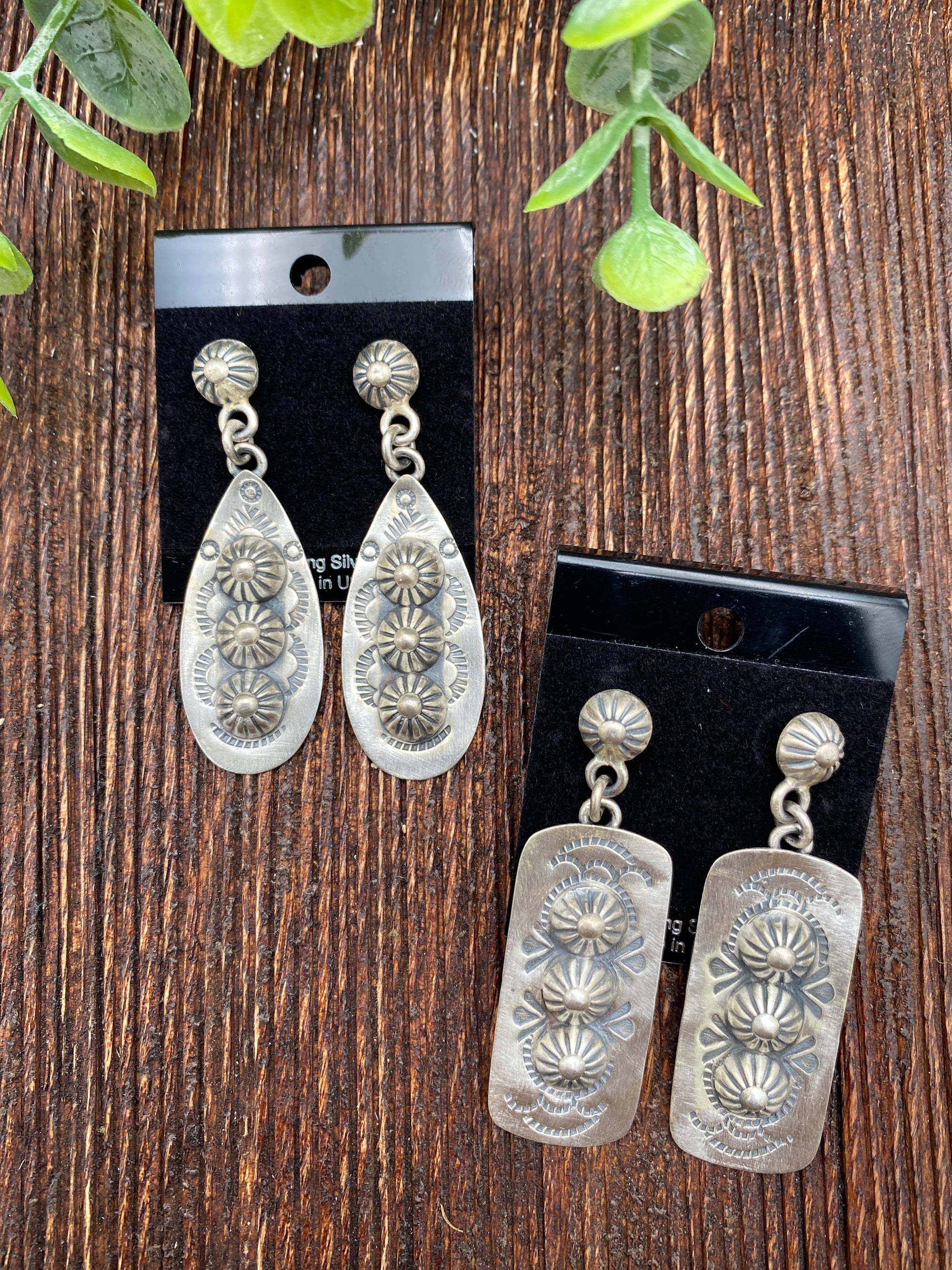 Hager Hammered Sterling Silver Burst Earrings