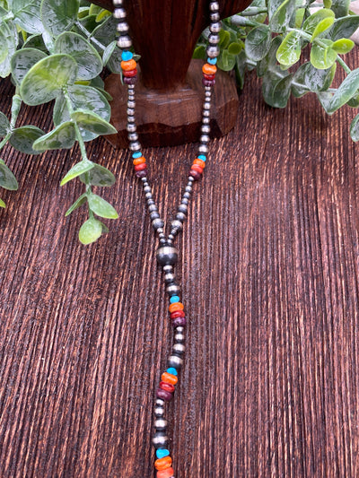 Pugs Varied Navajo, Turquoise & Spiny Y Necklace - 20"
