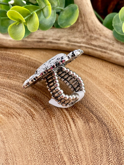 DeSoto Fashion Cluster Ring - White Buffalo