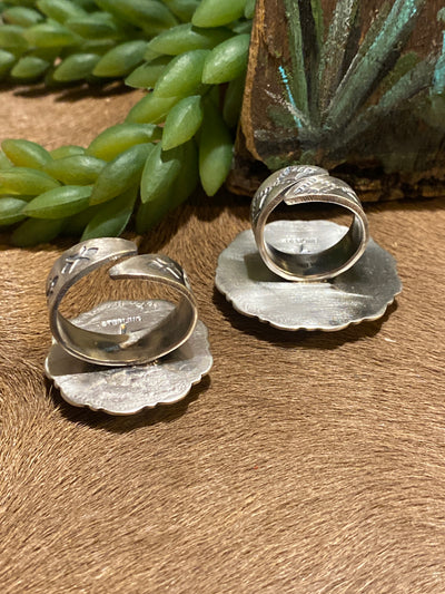 McCoy Sterling Framed Coin Ring - Adjustable