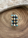 Cathleen Stacked Stone & Sterling Silver Adjustable Ring