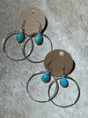Turquoise Fishhook Hoop Earrings