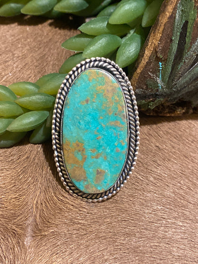 Mulligan Assorted Turquoise Sterling Rings - Adjustable