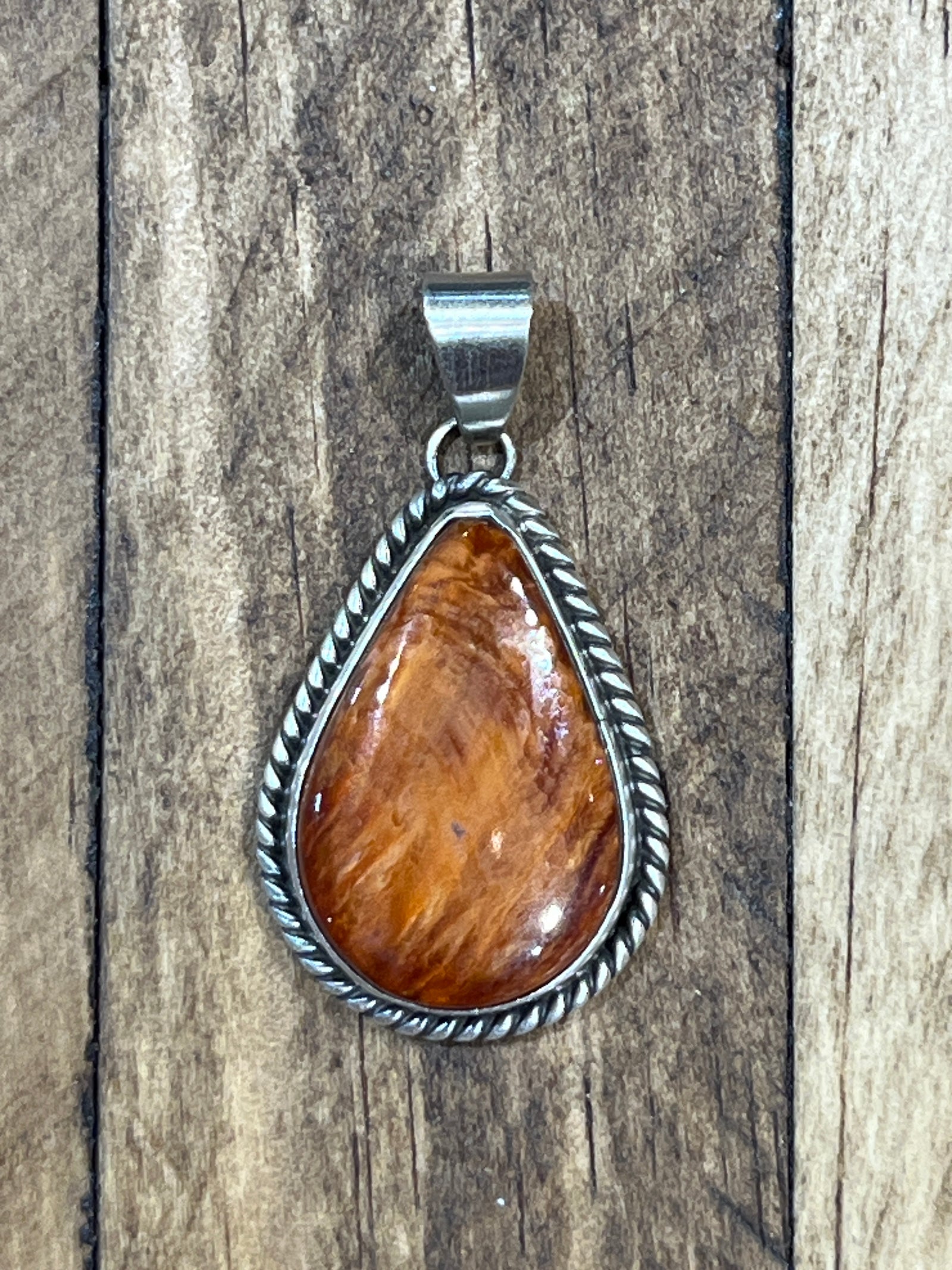 Barisan Sterling Roped Single Stone Pendant