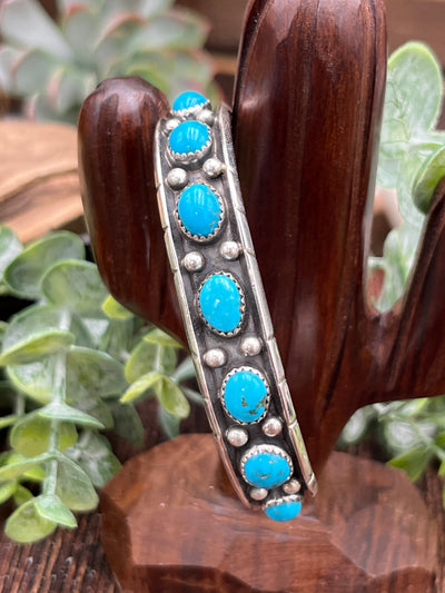 Stetson 7 Stone Oxidized Sterling Cuff