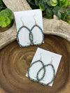 Stanley 2 & 3mm Navajo Hoop Earrings - Turquoise