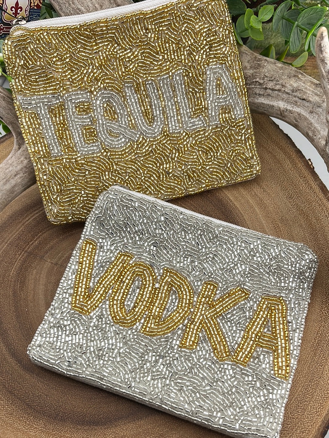 Beaded Party Beverage Pouch
