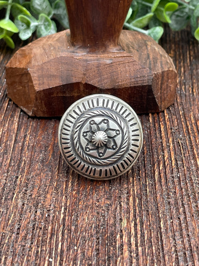 Riot Stamped Sterling Concho Rings