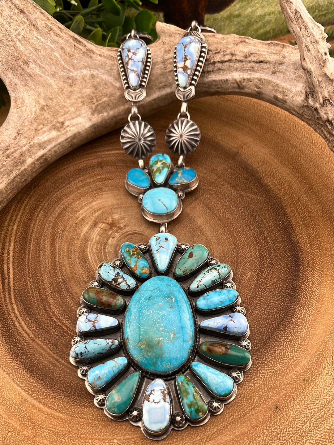 Vintage Turquoise Bib Necklace