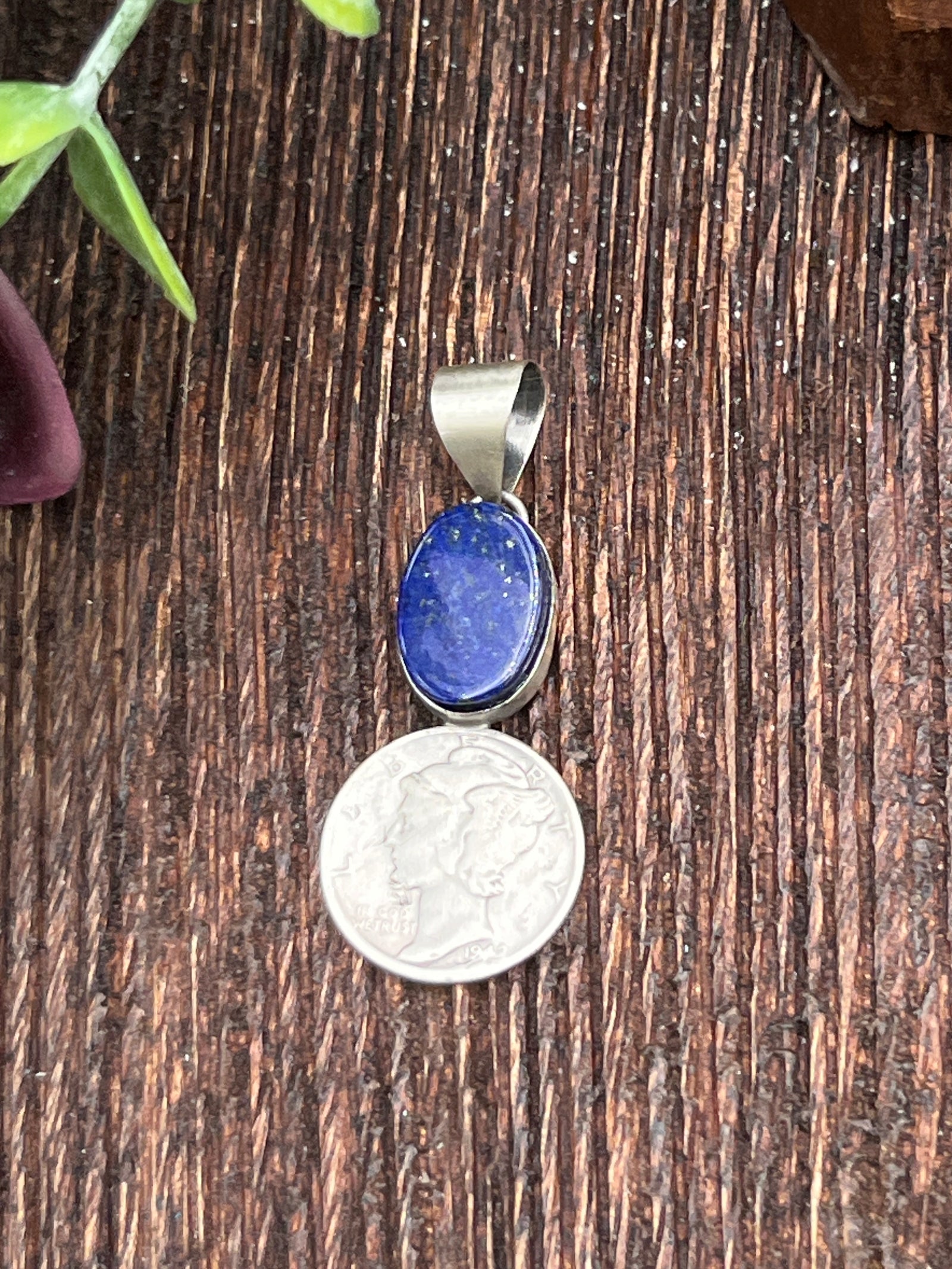 Weston Lapis Liberty Coin Pendant