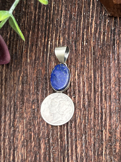 Weston Lapis Liberty Coin Pendant