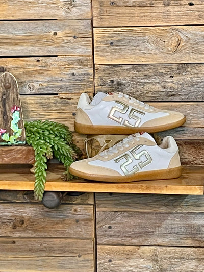 Leather Sneakers - Retro 25 Metallic