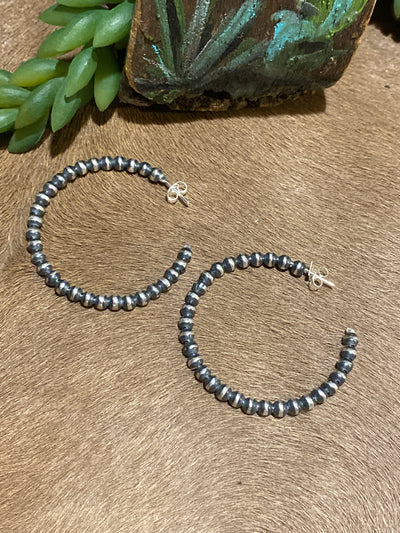 Cornell 4mm Sterling Navajo Hoop - 1.75"