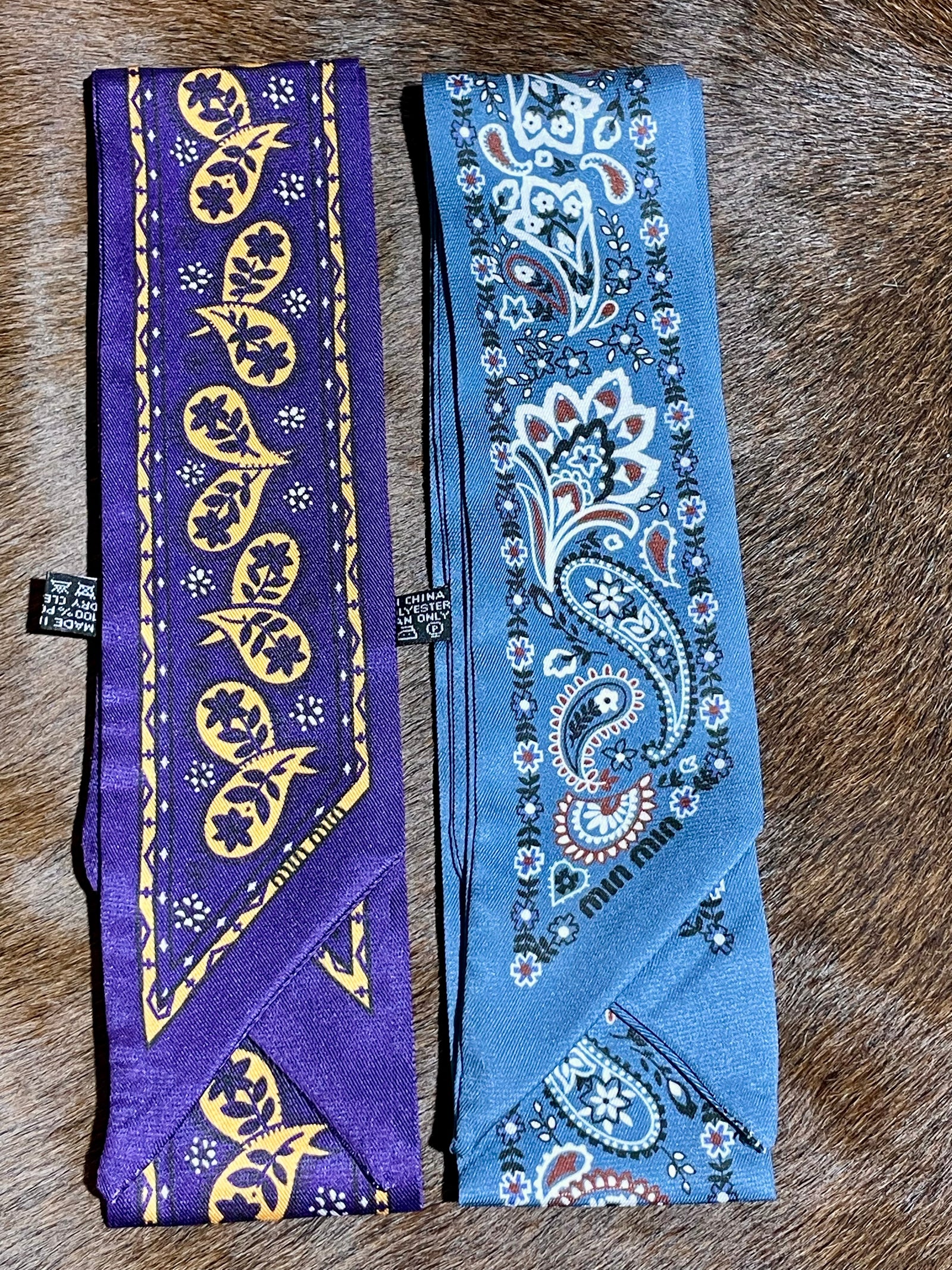 Assorted 39"x2.5" Twilly Scarves