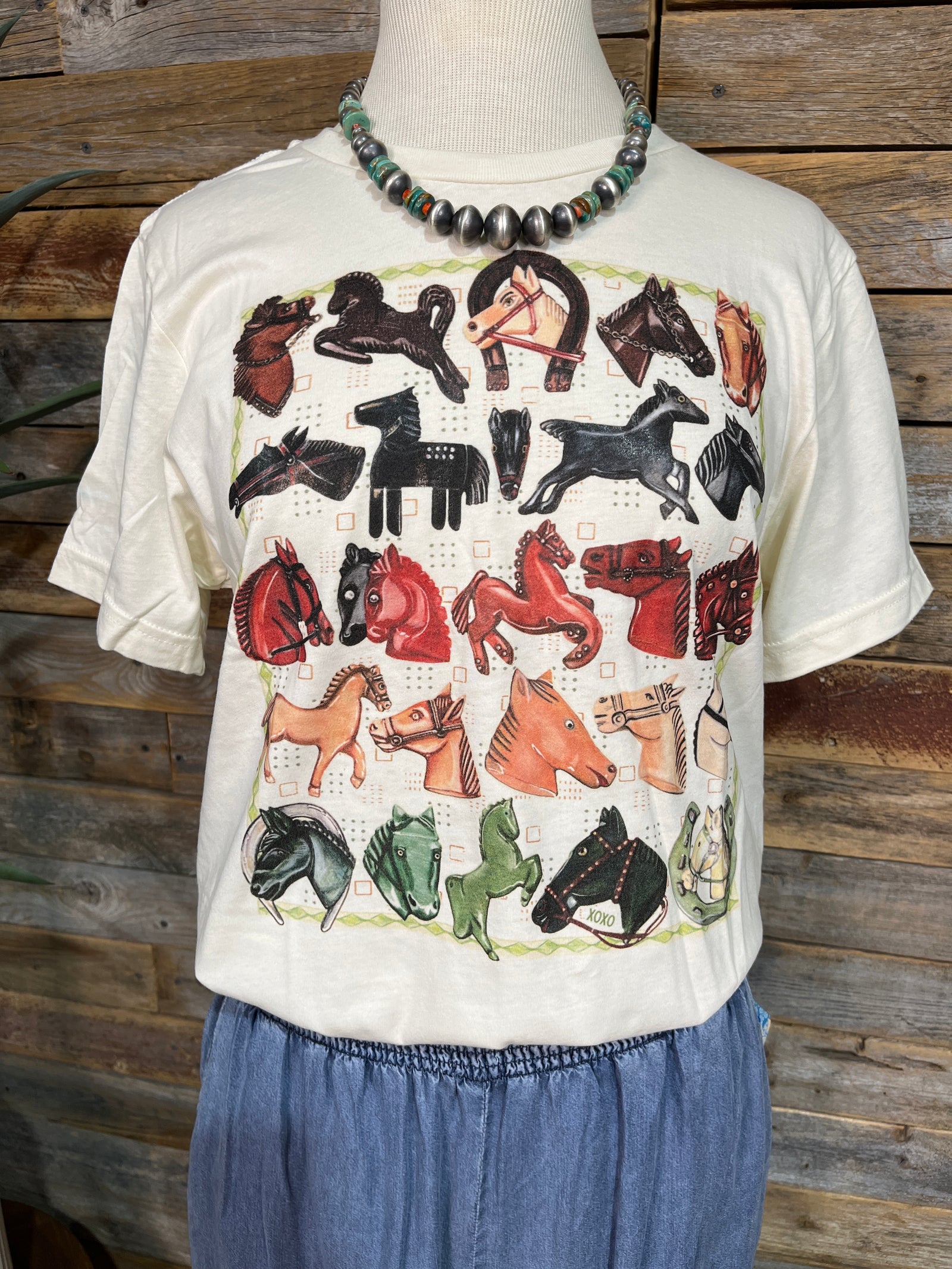 XOXO Horse Heads Graphic Tee