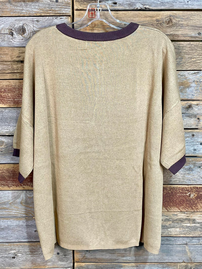 Dusty Dillo Oversized High Low Short Sleeve Top