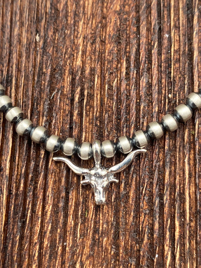 Lacey Western 4mm Sterling Navajo Charm Bracelet