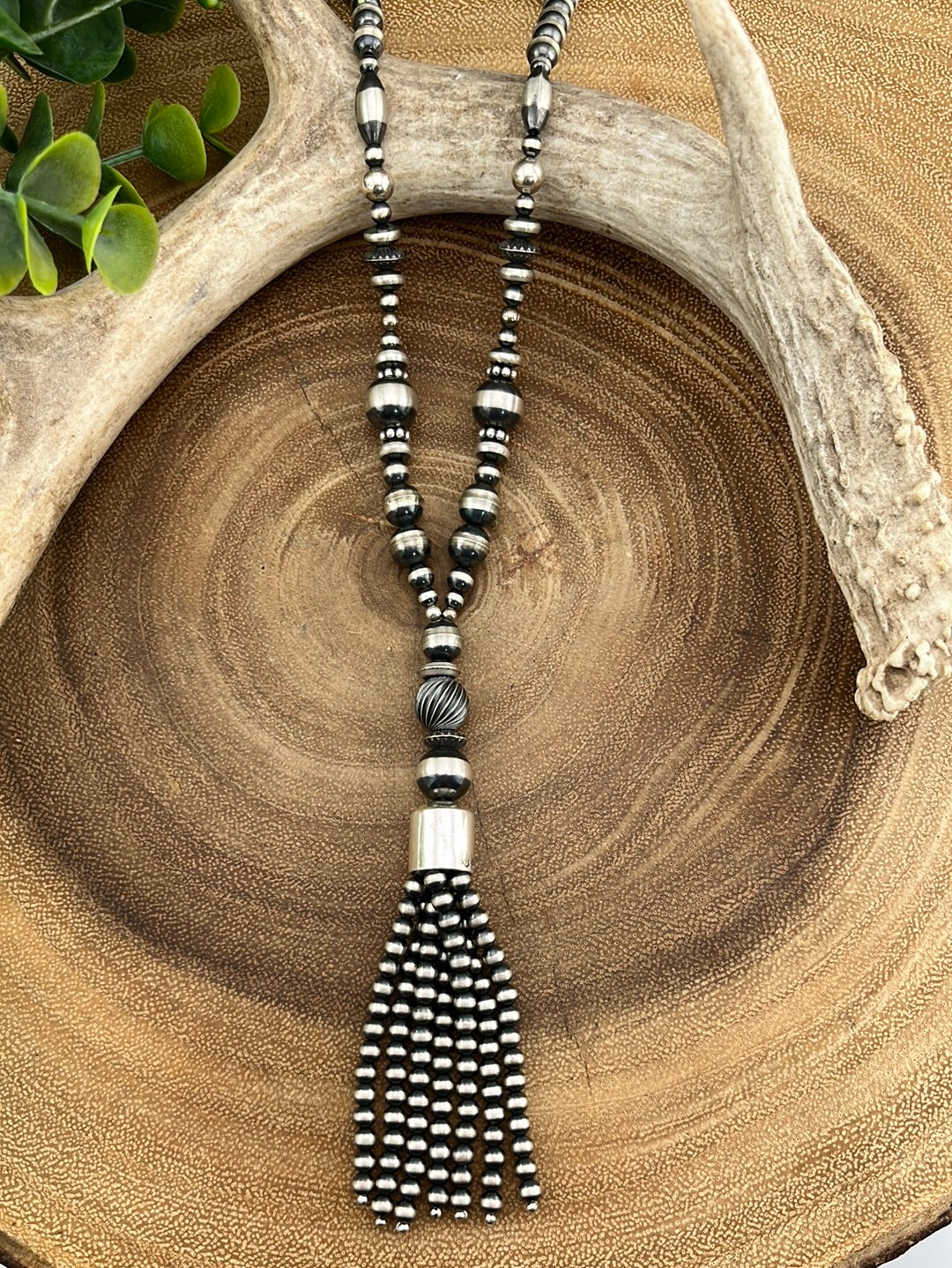 Eliza Varied Navajo Pearl Tassel Necklace - 30"