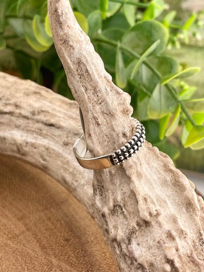 Stella Dotted Triple Row 5mm Sterling Ring