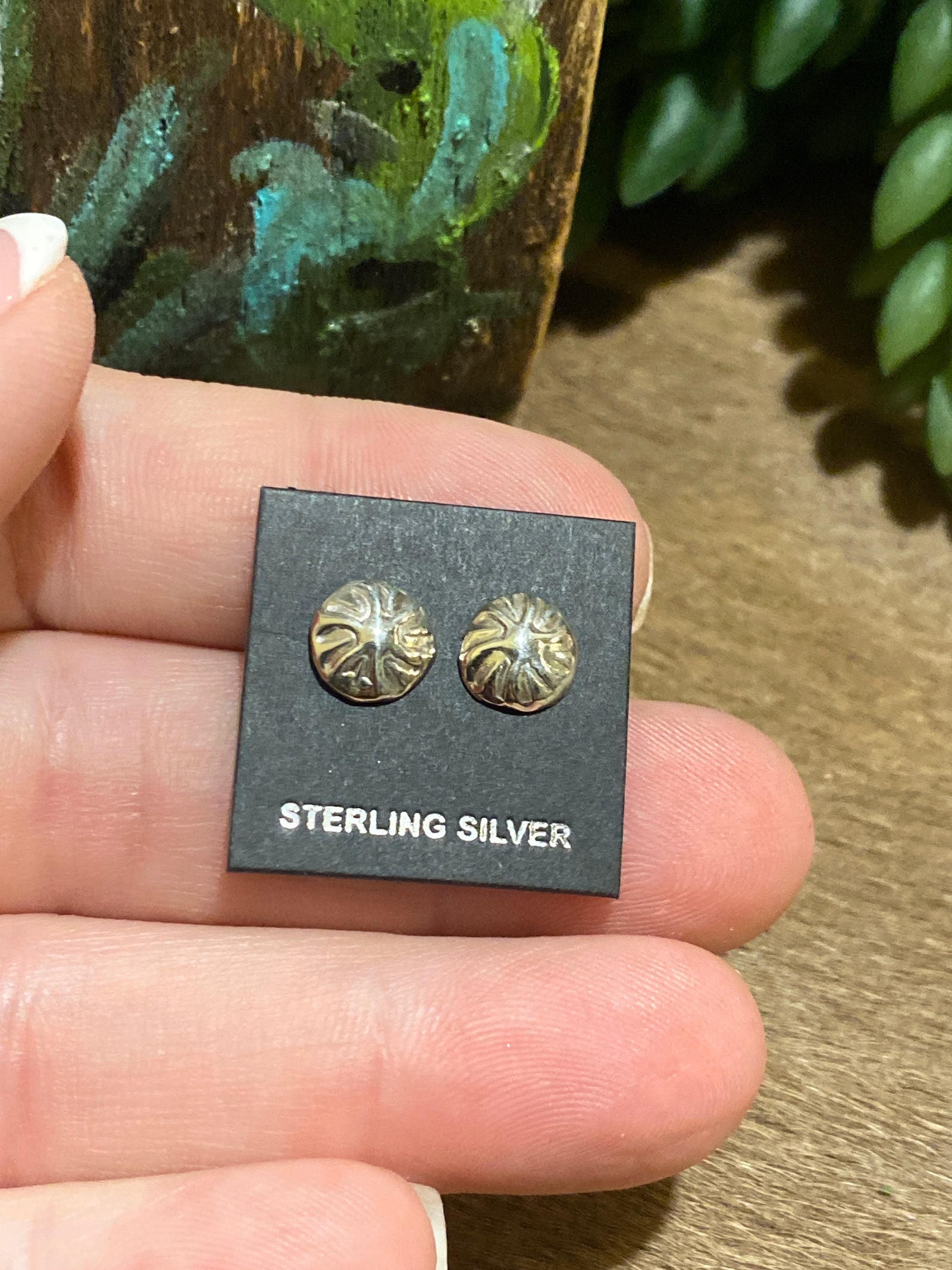Bristol Sterling Round Fan Studs - 8mm