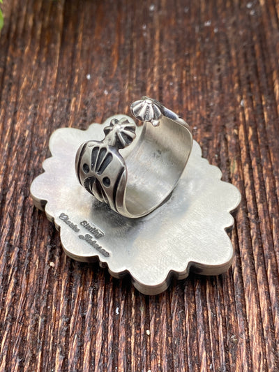 Leah Sonoran Gold Oval Teardrop Cluster Ring - Adjustable