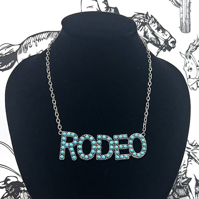 Big Time Rodeo Fashion Necklace - Turquoise