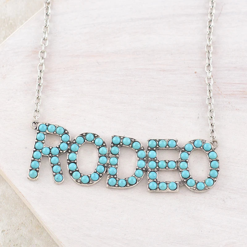 Big Time Rodeo Fashion Necklace - Turquoise