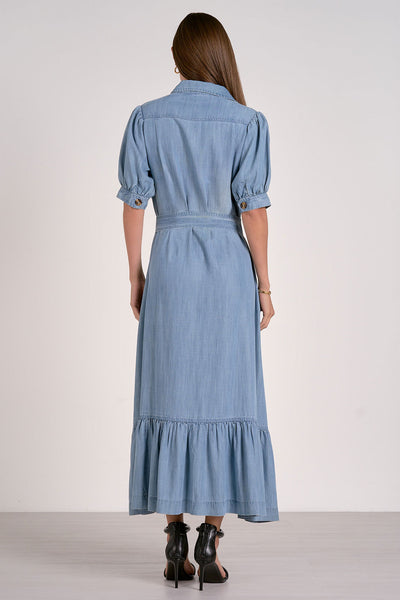 Kennedy Puff Sleeve Denim Maxi Dress