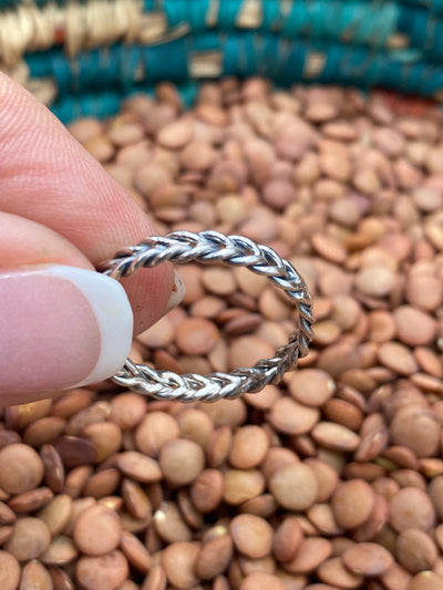 Franco Braided 3mm Sterling Ring